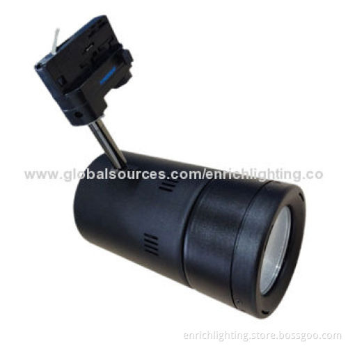 LED Track Light, COB, 20W, 85 to 90lm/W Luminous Efficiency, White or Black Color, Track Light